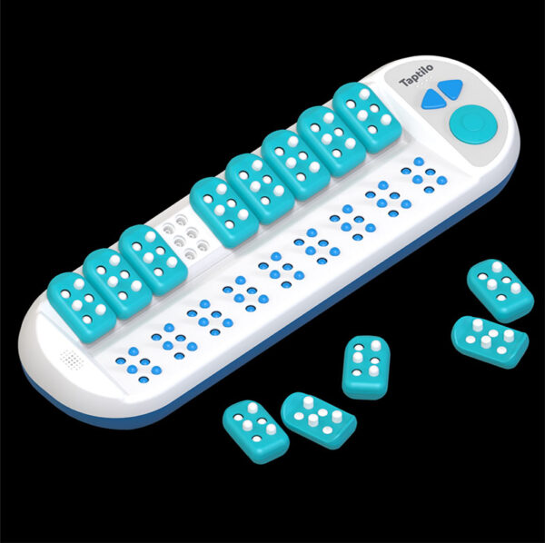 Top view of the Taptilo Braille Learning system.